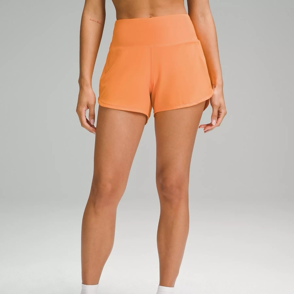 Lululemon high rise speed up shorts Lit Orange